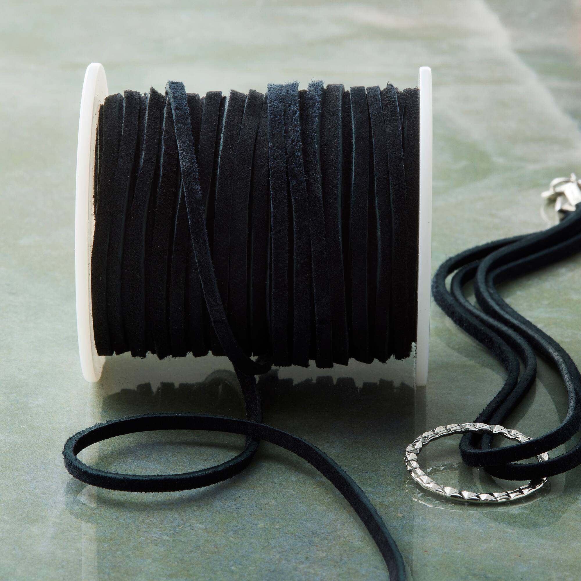 6 Pack: Black Soft Suede Lace Cording by Bead Landing™